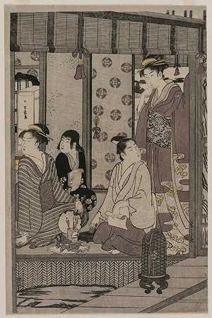 Chōbunsai Eishi的《牵牛花》（摘自《现代优雅服饰源氏物语》系列）