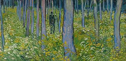 文森特·梵高（Vincent van Gogh）的《两个人物的地下》（Undergrowth with two Figure）