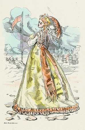 “19世纪女性时尚1865年亨利·布特