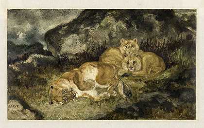 安托万·路易斯·巴耶的《狮子与小熊》