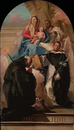 乔瓦尼·多梅尼科·蒂波洛的《圣母与三圣徒的孩子》