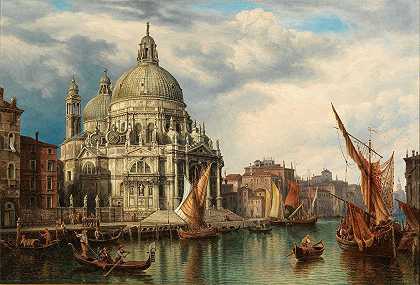 海因里希·贾克尔的《威尼斯，大运河与圣玛丽亚致敬》