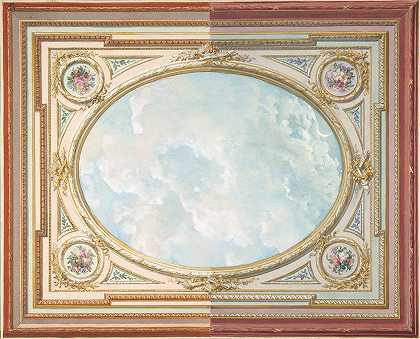 Jules Edmond Charles Lachaise的“特朗普l’oeil天空天花板设计”