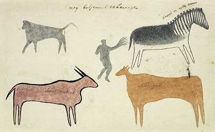“罗伯特·雅各布·戈登描绘生物的圣岩画副本