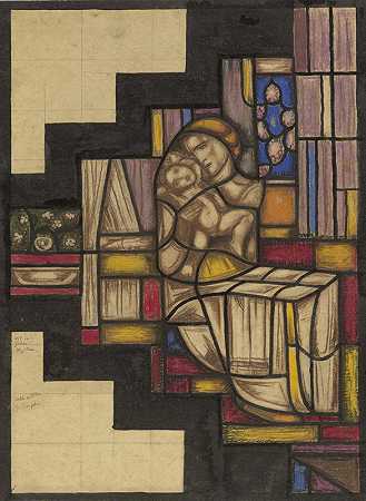 “1925年，理查德·尼古拉·罗兰·霍尔斯特在巴黎装饰艺术展上为荷兰馆的窗户设计”