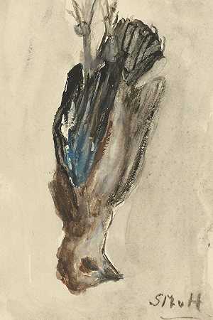 Sientje Mesdag Van Houten的《死鸟，挂在腿上》