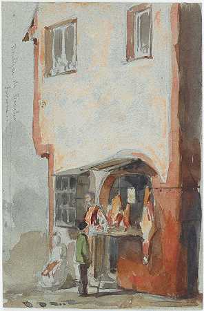 James Abbott McNeill Whistler的《Boutique de Boucher-The Butcher’s Shop》