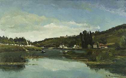 卡米尔·皮萨罗（Camille Pissarro）的《陈尼维斯的马恩》（The Marne at Chennevières）