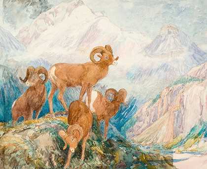 亚历山大·菲米斯特·普罗克特的《大角山羊》