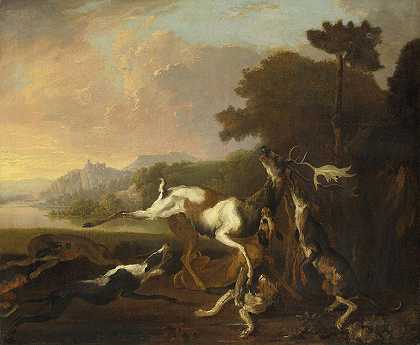 亚伯拉罕·洪迪乌斯的《猎鹿》