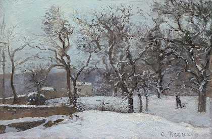 卡米尔·皮萨罗的《Louvecienes的雪》