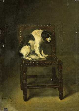 纪尧姆·安妮·范德布鲁根的《椅子上的狗》