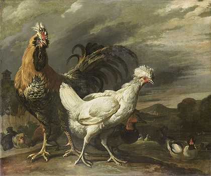 Pieter Jansz.van Ruyven的《公鸡、母鸡和其他家禽》