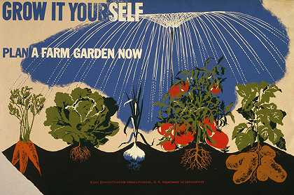 赫伯特·拜尔（Herbert Bayer）：“自己种植吧，现在就规划一个农场花园。”