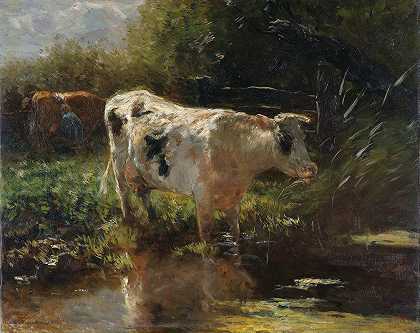 《水沟边的奶牛》（Willem Maris）