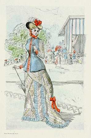 19世纪女性时尚1877年亨利·布特