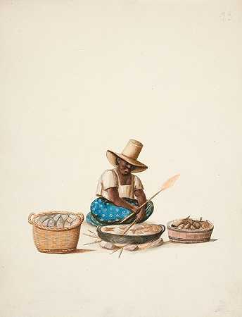 弗朗西斯科·费罗的《印度女人煮鱼》