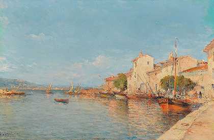 亨利·马尔福的《夏日海港景色》