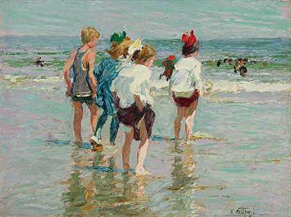 爱德华·亨利·波塔斯特的《夏日，布莱顿海滩》