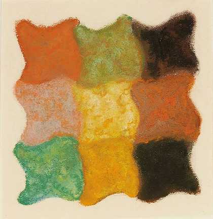 奥古斯托·贾科梅蒂《橙、黄、绿的抽象》