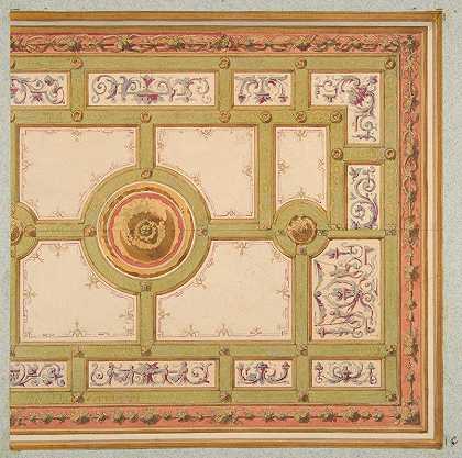 朱尔斯·埃德蒙德·查尔斯·拉查伊斯（Jules Edmond Charles Lachaise）的天花板彩绘装饰的替代设计