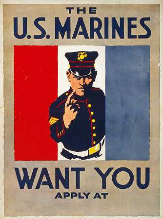 “美国海军陆战队想要你，查尔斯·巴克斯·福尔斯（Charles Buckles Falls）