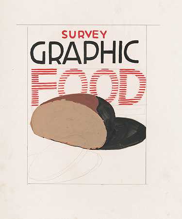 温诺德·赖斯的《Survey Graphic Magazine》“食品”封面平面设计