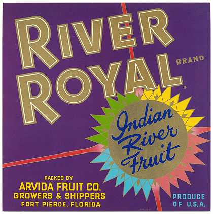 “River Royal品牌柑橘标签”