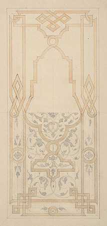 Jules Edmond Charles Lachaise设计的镶板饰有肩带和圆环
