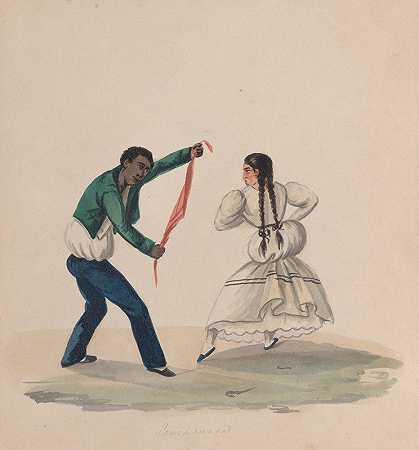 弗朗西斯科·费罗（Francisco Fierro）的《一男一女跳扎马库卡舞》