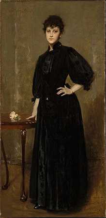威廉·梅里特·蔡斯的《黑衣女士》