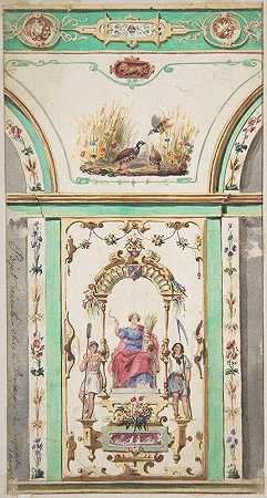 Jules Edmond Charles Lachaise的《面包房彩绘墙装饰设计》