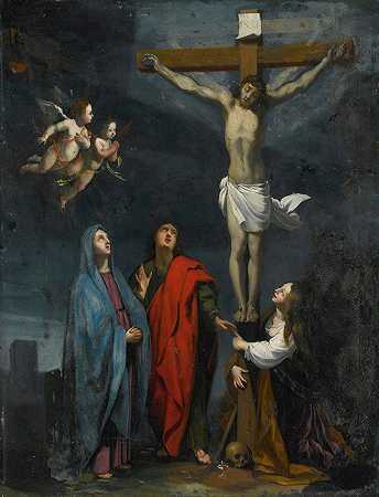 雅克·斯特拉的追随者《基督与圣约翰和抹大拉玛丽亚在十字架上》