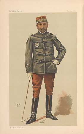 “名利场军事和海军拉雷万奇”，乔治·布朗格将军，1887年3月12日，Théobald Chartran著