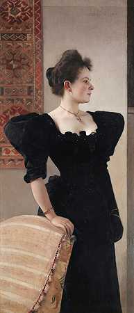 古斯塔夫·克里姆特的《一位女士的肖像》（玛丽·布鲁尼格）