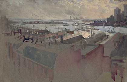 约瑟夫·彭内尔的《玛格丽特的纽约湾》