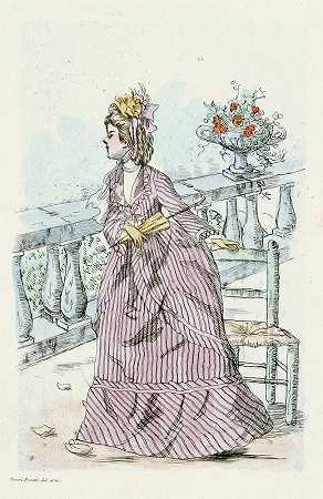 “19世纪女性时尚1871年亨利·布特