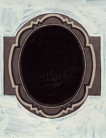 “[温诺德·赖斯设计的椭圆形奖章和Ruppert Beer标志，黑色