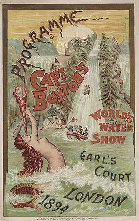 “节目博伊顿船长世界水上表演，伦敦伯爵法院，1894年，者