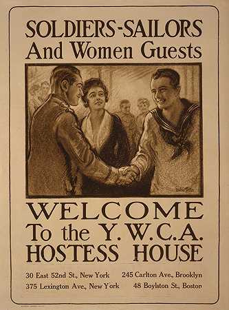“士兵、水手和女嘉宾-欢迎来到沃尔特·蒂特尔的Y.W.C.A.女招待所”