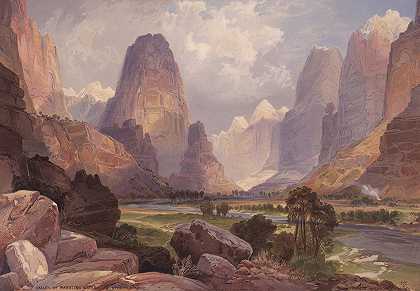 托马斯·莫兰著《犹他州南部的潺潺溪谷》