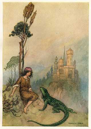 《蜥蜴展示山羊面对宫殿》，作者：沃里克·戈布尔