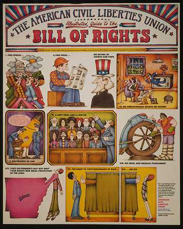 “美国公民自由联盟莱昂内尔·卡利什的《权利法案》插图指南