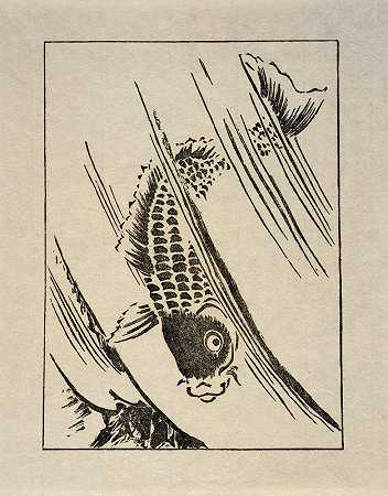 阿瑟·韦斯利·道（Arthur Wesley Dow）的《伊普斯维奇版画：鱼跃瀑布》