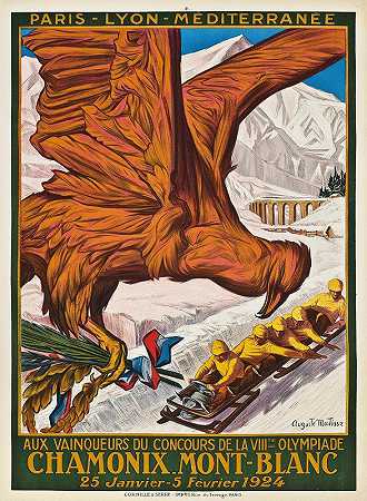 “夏蒙尼勃朗峰，1924年第八届奥林匹克运动会，奥古斯特·马蒂斯