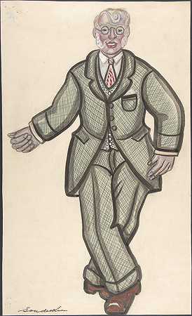 谢尔盖·尤里耶维奇·苏代金的《穿格子西装的男人》
