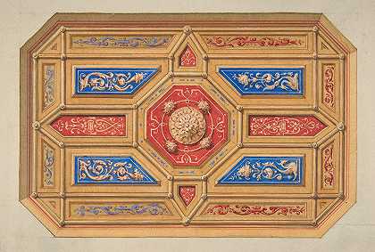 Jules Edmond Charles Lachaise的镶板天花板设计