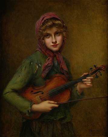 弗朗索瓦·马丁·卡维尔的《年轻小提琴家》