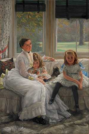 詹姆斯·蒂索的《凯瑟琳·史密斯-吉尔夫人和她的两个孩子的肖像》