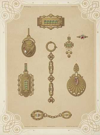 “Ii Jahrgang（Liefr.I）1.[珠宝的八种设计，包括大金链]，作者：Martin Gerlach